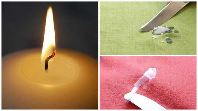 Как убрать воск с одежды от свечи (чем растворить воск до жидкого состояния на одежде)