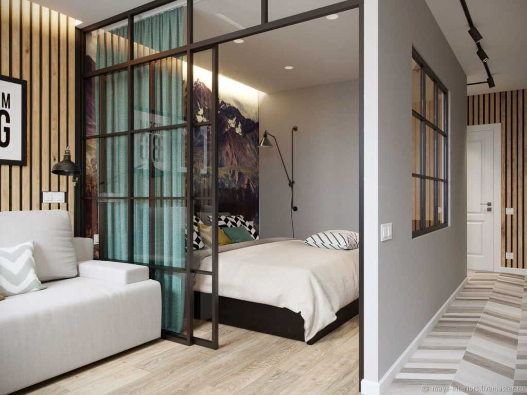 Зонирование комнаты на спальню и гостиную: как разделить на две зоны, современные идеи
 - 27 фото