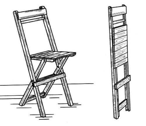 Складные стулья своими руками из дерева, чертежи