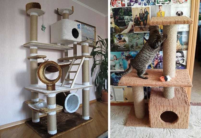 Пошаговая инструкция с фото по изготовлению домика для кошки из коробки своими руками. Как сделать конструкцию из футболки, картонных кругов и дом с когтеточкой.