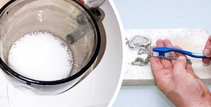 Как чистить серебро моющим средством