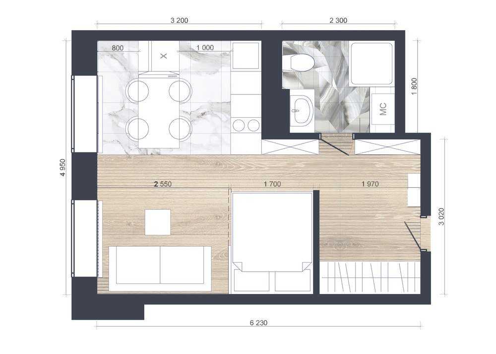 Планировка квартиры-студии - 75 фото идеальных вариантов для холостяков и пары