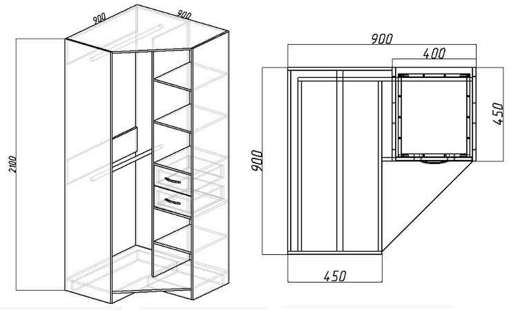 Пошаговая инструкция, которая даст возможность сделать угловой шкаф купе своими руками с учетом особенностей жилья