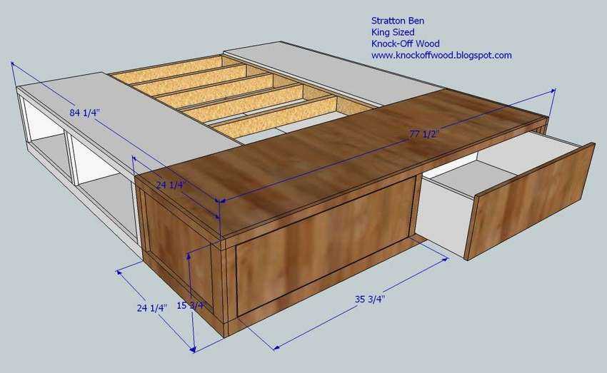 Как сделать кровать подиум своими руками пошагово Варианты конструкций, необходимый набор материалов Сборка и обшивка каркаса