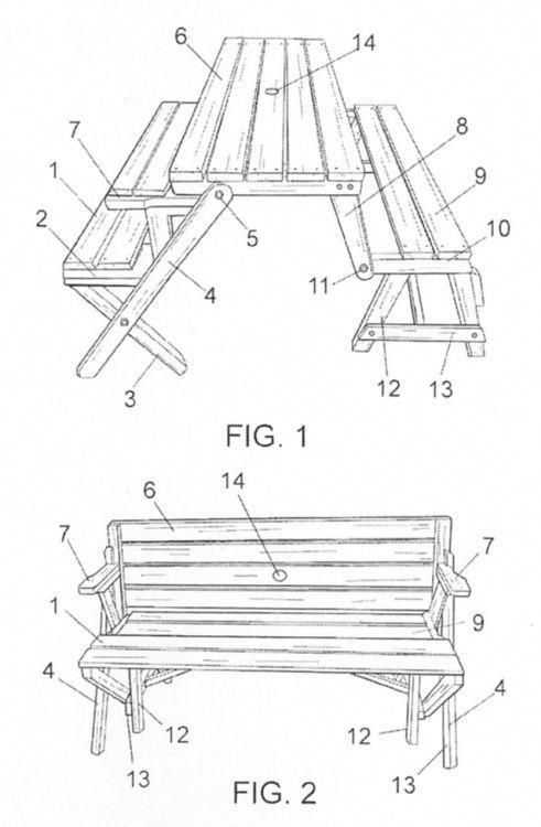 Как сделать стол-скамейку трансформер своими руками: чертежи и варианты дизайна