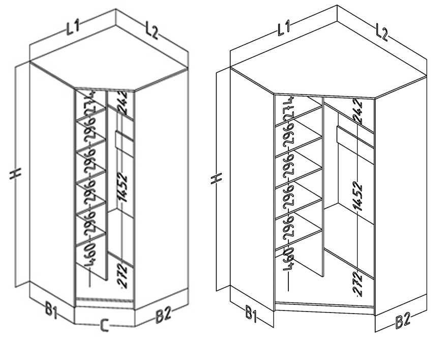 Изготовление угловых шкафов-купе своими руками: от схемы до сборки, создание вместительной мебели по индивидуальному расчёту