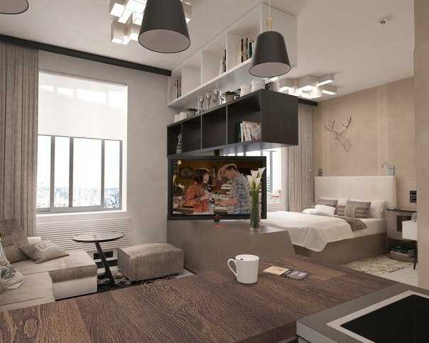 Дизайн однокомнатной квартиры 40 кв. м — интересные варианты интерьера (81 фото): проекты ремонта современных 1-комнатных квартир