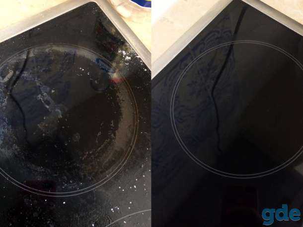 Полировка стеклокерамической плиты пастой гои. как удалить меленькие царапины? изменение цвета плиты