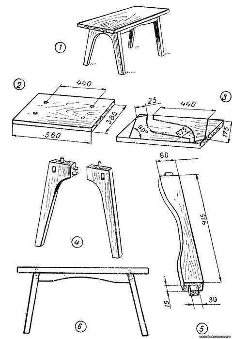 Как сделать табурет своими руками из дерева: чертеж и пошаговая инструкция