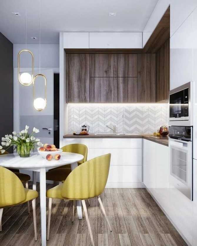 Каким должен быть дизайн кухни в современном стиле в 2021 году, как помещение должно выглядеть Как спланировать пространство современной кухни бюджетно и со вкусом Какая мебель и освещение дополнит дизайн кухни, фото интерьеров