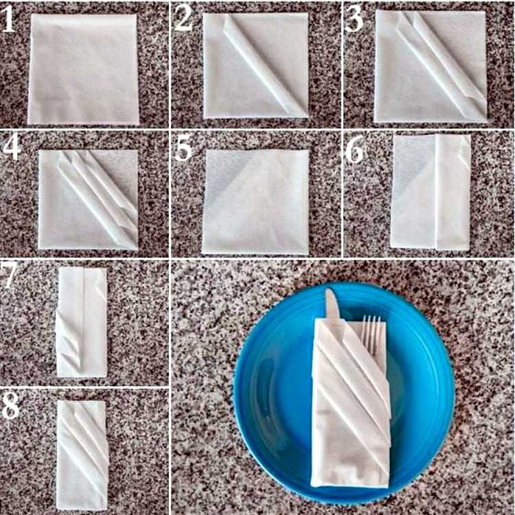 Как красиво сложить бумажные салфетки