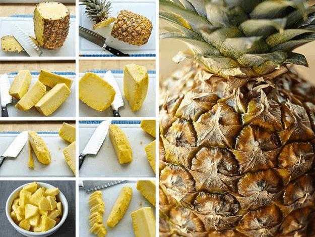 Как резать ананас правильно