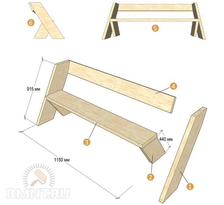 Скамейка своими руками — чертежи, фото и инструкция для начинающих как сделать простую и удобную скамейку (95 фото)