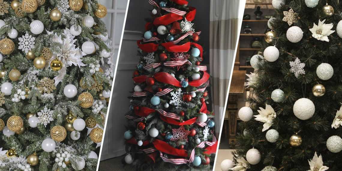 Идеи для украшения новогодней елки на 2021 год с фото. Как украсить елку, какие декоративные композиции использовать, модные стили 2021 года.