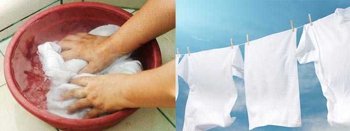 Отбеливание белья марганцовкой и мылом