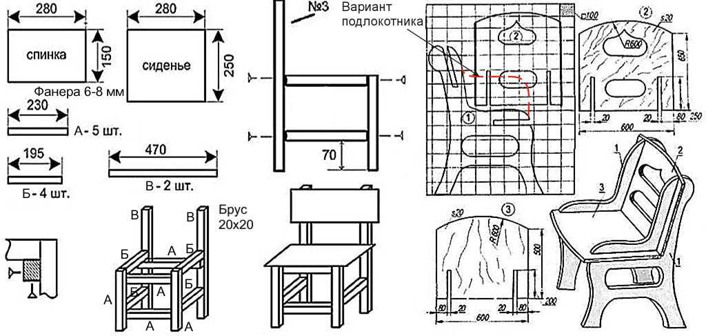 Как сделать стул из массива своими руками Требования к древесине для изготовления стула Заготовка деталей способы соединения, последовательность сборки