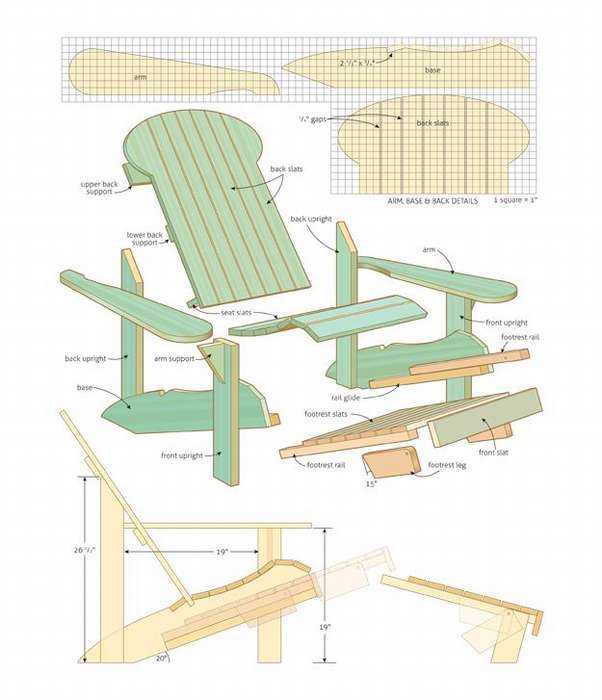 Кресло своими руками: чертежи и размеры, как сделать из дерева, из бруса, садовое, кресло-туфельку