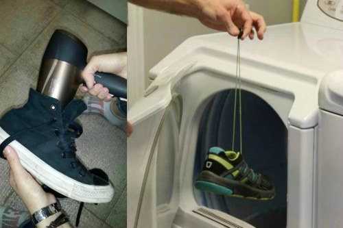 Как быстро высушить кроссовки