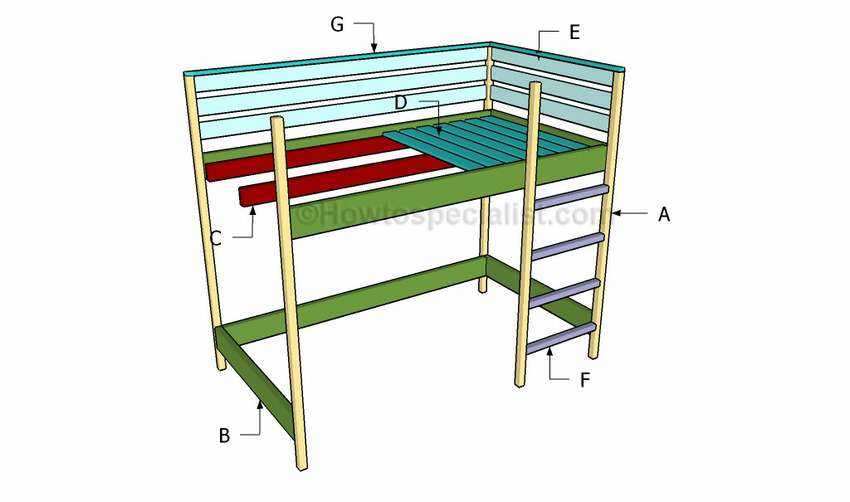 Двухъярусная кровать своими руками: схемы и чертежи, как сделать самостоятельно, размеры и эскизы, как собрать в домашних условиях детскую кровать