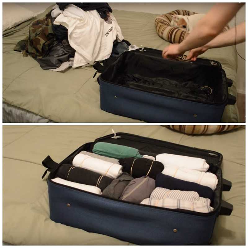 Собирая чемодан, важно не только компактно уложить туда вещи, но и постараться не взять ничего лишнего. На дно чемодана сложите вещи, которые вам могут понадобится не часто.