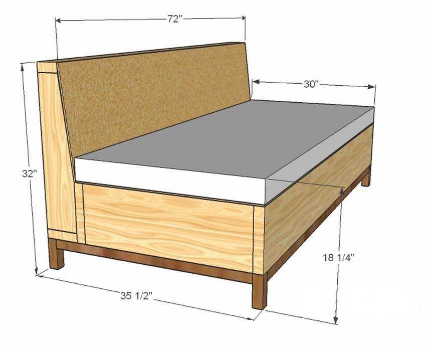 Как сделать диван-еврокнижку своими руками с помощью подробных чертежей и схем Какие материалы и инструменты понадобятся для работы Пошаговая инструкция