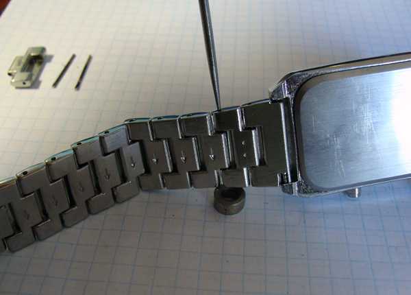 Как укоротить браслет на часах, как убрать звенья на casio и снять ремешок с браслета металлических часов