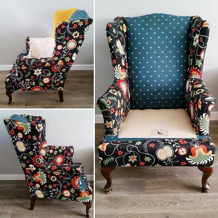 Как обшить старый стул новой красивой тканью