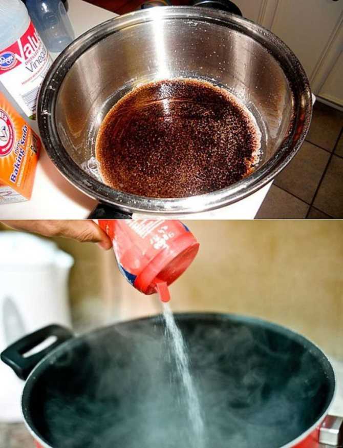 Как очистить нагар с эмалированной кастрюли, чем можно убрать гарь снаружи, как удалить внутри, если посуда пригорела: советы и рекомендации