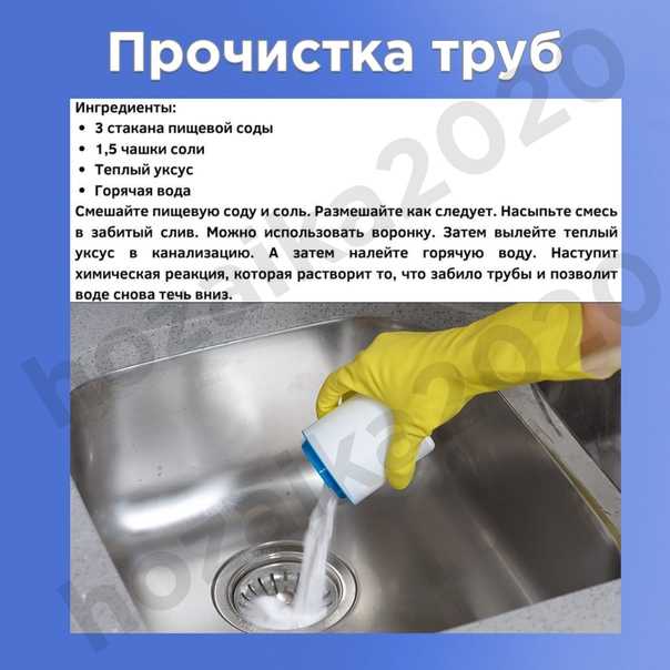Сода и уксус для прочистки труб: как прочистить засор в домашних условиях