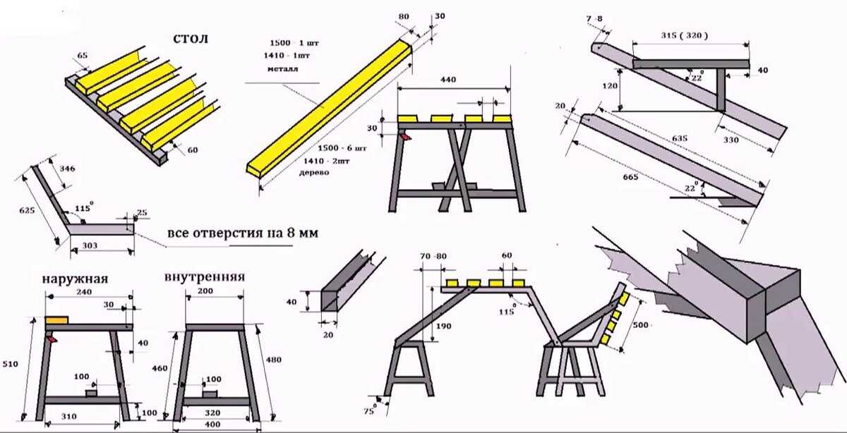Как сделать лавку-стол (трансформер) своими руками: пошаговая инструкция по изготовлению складной скамейки с фото, видео и чертежами
