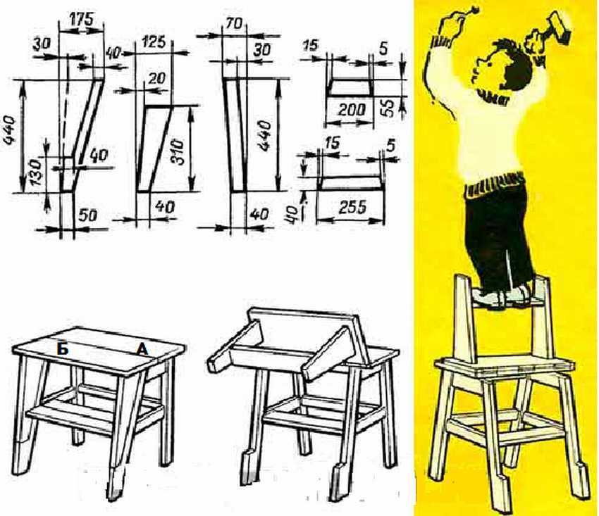 Чтобы сделать складной стул со спинкой своими руками по чертежу, нужно только желанию и немного времени