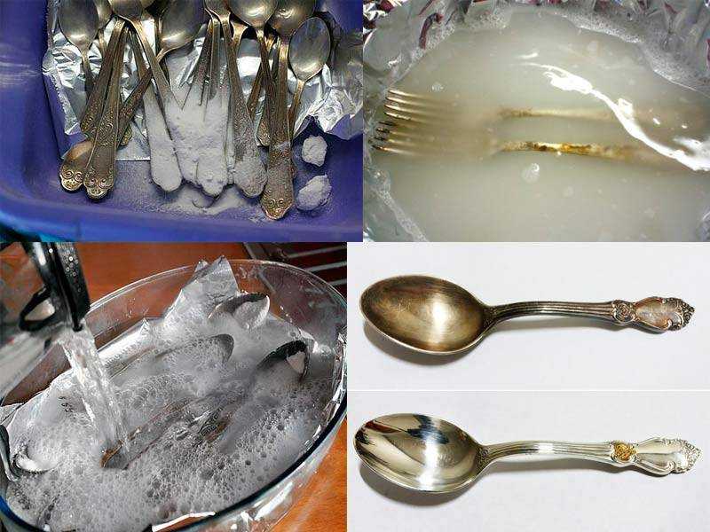 Как почистить серебро с помощью фольги и соды и не испортить его