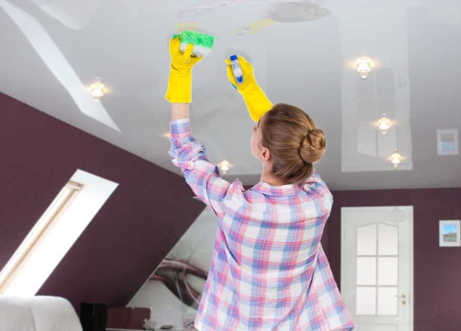 Как мыть натяжной потолок матовый - самые эффективные способы!