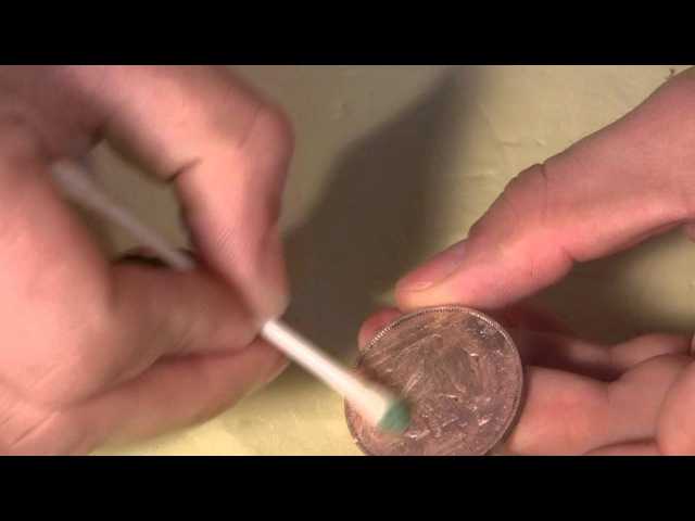 Как очистить струю монету, найденную в земле