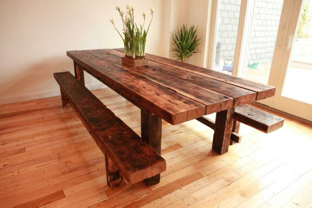 Преимущества изготовления стола из массива дерева своими руками. Популярные конструкции, инструкции по изготовлению, необходимые инструменты и материалы.